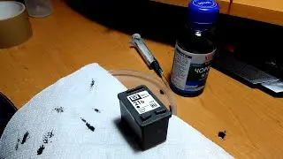 HP F380 чистка и заправка картриджа