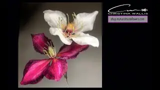 CLEMATIS Flower Tutorial: Sugar or Cold Porcelain Clay  Wallis Veiner ( Mold ) Used