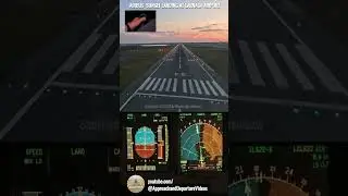AIRBUS COCKPIT SUNSET LANDING AT LARNACA 🇨🇾 (LCA), CYPRUS   REAL AIRPLANE