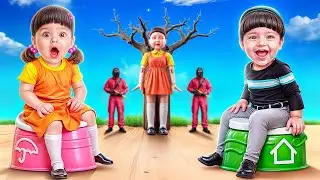 Nous Construisons une Géante Poupée Squid Game Fille dans la Vraie Vie !