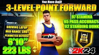 The MOST TOXIC ‘3-LEVEL POINT FORWARD’ Build To Make For NBA 2K24… BEST ALL AROUND HYBRID BIG MAN!