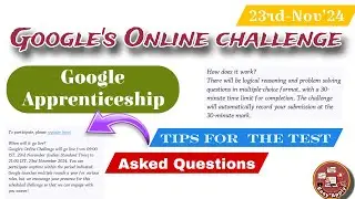 Google's Online Challenge - You're Invited! | Google Apprenticeship '24 |Google Hiring 