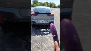24 BMW X2 Tailgate Eggplant Challenge #bmw #bmwx2 #bmwm #funny #automobile