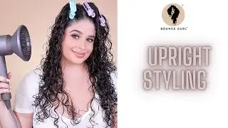 Upright styling curly hair with Bounce Curl