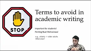 Terms to avoid in academic writing