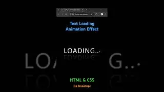 Learn Loading Text Animation in 60 Seconds!