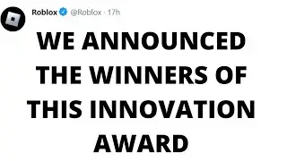 Roblox just announced the winners...