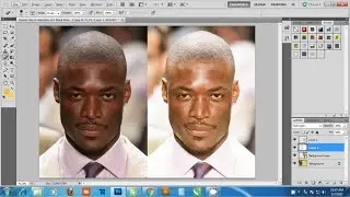 easily black skin to white before & after effect in photoshop