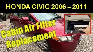 Honda Civic 2006 - 2011 Cabin Air Filter Easy DIY Replacement. No Tools. 8th Gen.