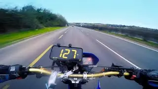Yamaha DT125R Top Speed Run 2 with GPS