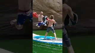 Don't let your face touch the water!