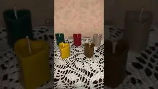маленькие свечки - сердечки из пчелиного воска