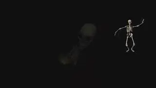 Скелет с трубой