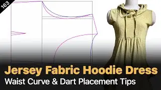 Jersey Fabric Hoodie Dress Pattern Drafting (Pattern Making Tutorial)