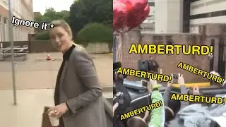 Fans SHOUT at Amber Heard Arriving in Court and Johnny Depp PREDICTS Rain