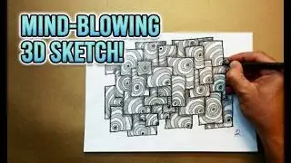 STOP DOODLING! 🚫 Draw This STUNNING 3D Zentangle Pattern Instead! 🌀🎨