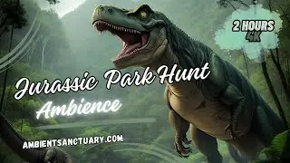 🦖 Jurassic Park Hunt | Velociraptor and T-Rex Ambience (ASMR) | 4K UHD | 2 hours