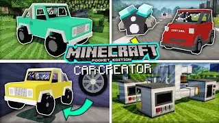 CARS MOD FOR MINECRAFT POCKET EDITION | MINECRAFT BEDROCK CAR MOD | #minecraft
