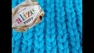 🔹️Rubber band pattern made from Alize Puffy yarn.