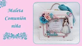 MALETA ÁLBUM COMUNIÓN NIÑA #popup  @NuriaScrapandTips