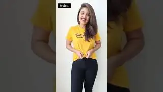 Simple & Cool T-shirt front Styling 💛 | Style with BeingNavi 