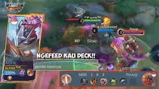 GINI CARA ATASI LAWAN BARATS ‼️ GAMEPLAY HYPER ALPHA BUILD TERSAKIT - Mobile Legends