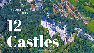 12 Most Beautiful Castles 3D Aerial maps