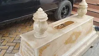kijing makam nisan full ukir kaligrafi batu onyx motif👉 bs order👉 ukuran bs custom