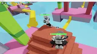 Playing BedWars(roblox)