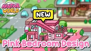 FREE AVATAR WORLD HOUSE MAKER IN AVATAR WORLD 💕🏠 | FREE TO COPY ~ PINK BEDROOM DESIGN IDEA FREE COPY