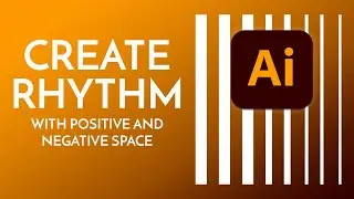 Create rhythm. Explore positive & negative space. Use lines & rectangles | Illustrator Tutorial