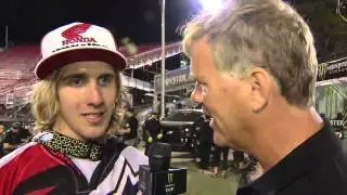 Monster Energy Cup 2012 - Podium Interview with Justin Barcia
