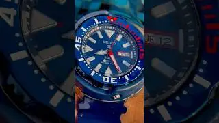 Seiko Monster Tuna PADI with the saturated colours and a ceramic shroud