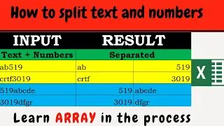 Separate Text and Numbers from each other joined together