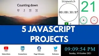 Creating 5 Beginner Projects with Vanilla JavaScript, HTML and CSS ( Code Included)
