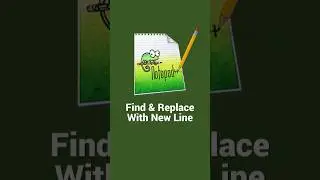 Find and Replace Any Text String with New Line using Notepad++