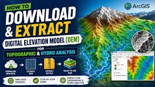 How to Download and Extract Digital Elevation Model (DEM) for Topographic & Hydro Analysis ArcGIS