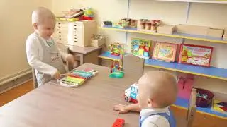 Миша и Рома Онучины в центре детского развития "Сёма" 01.09.2017