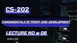 CS202 short lecture | Lecture no 6 | | #html5 | Urdu/Hindi | #genius_zed