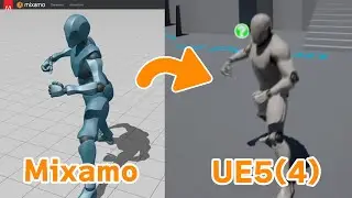 How to retarget and use animation from Mixamo to UE5 (UE4 is also possible)