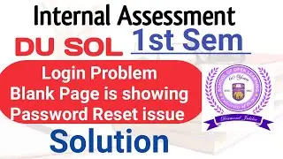 SOL Lms Portal Login Problem Solution SOL 1st Sem Internal Assessment LMS portal problem & solution