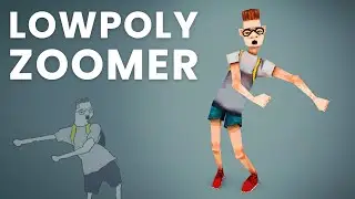 Making a 3D Lowpoly Zoomer (Cinema 4D & Blender)