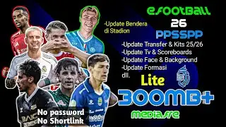 eFOOTBALL PES 2026 PPSSPP MOD BRI SUPER LEAGUE  INDONESIA & EROPA LITE 300 MB ANDROID OFFLINE