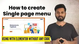 How to create single page menu with Elementor  | Landing page design with single page menu-WordPress