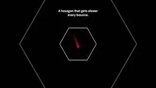 A hexagon that gets slower every bounce. 