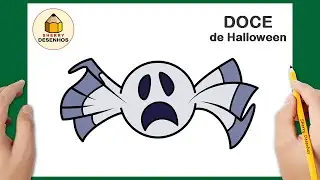 Como desenhar um doce de Halloween | Desenho de Halloween | Desenhos felizes