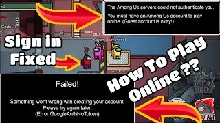 Among Us Sign In Error Fixed | Among Us Sign In Problem Fixed | How To Play Without Sign In