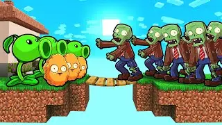 Skyblock PLANTS vs ZOMBIES Challenge! (Minecraft)