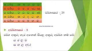 පාලි අක්ෂර මාලාව ප්‍රභේද සහිතව ඉගෙන ගනිමු (2019-05-06)