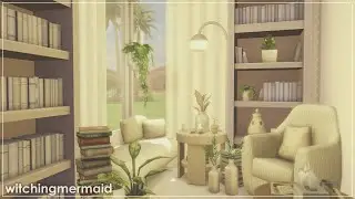 The Sims 4 : Booknook kit // Cozy Crème Library speedbuild